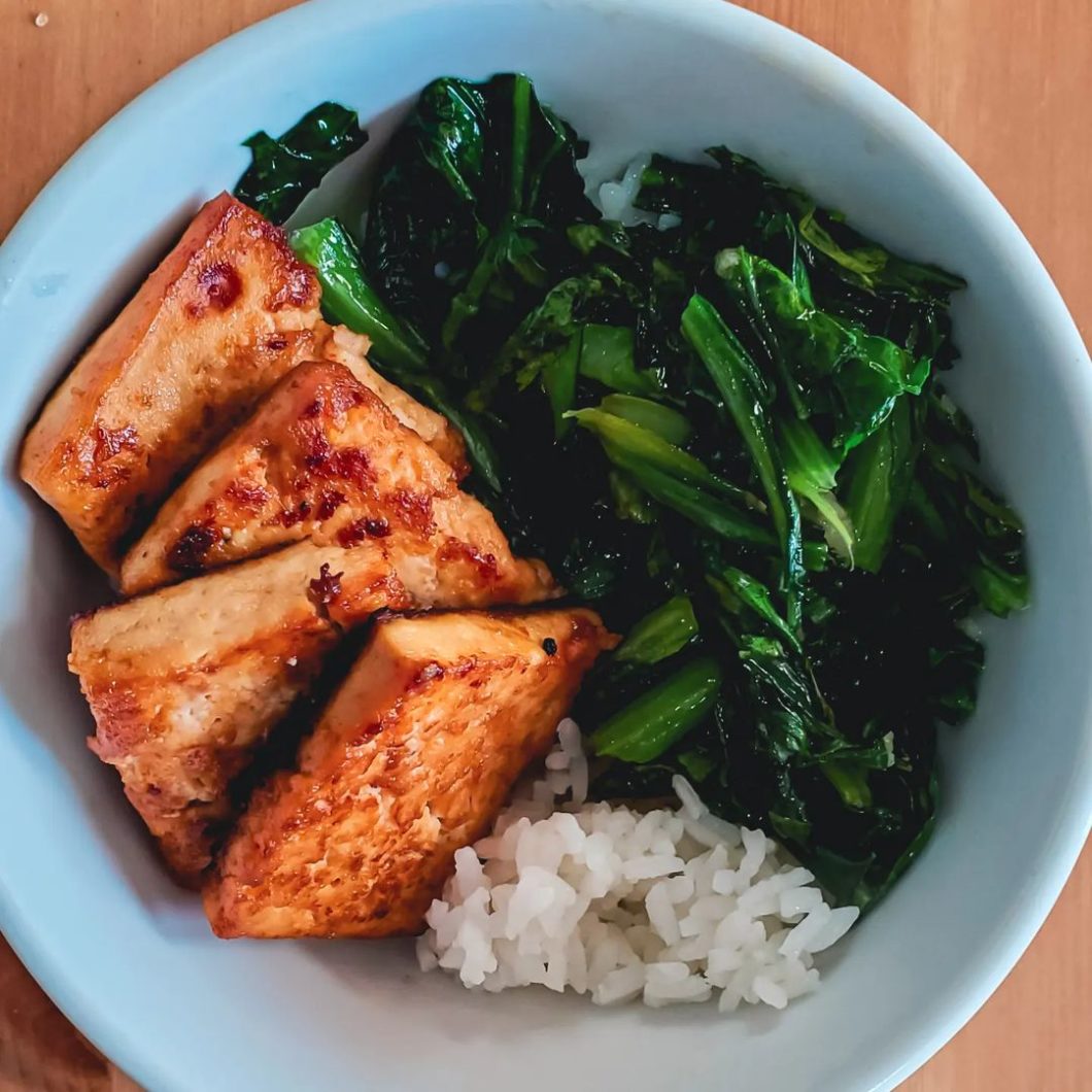 marinated tofu Chinese broccoli